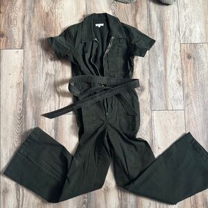 GOOD AMERICAN Moss Fit For Success Palazzo Jumpsuit M